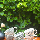 Set of 6 Polka & Line Mugs (for the price of 5) with premium quality