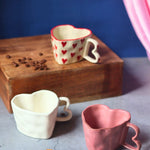 Set of 3 - Heartfelt Mugs handmade in india