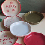 Set of 6 Twinkling Dessert plates (for the price of 5) handmade in india