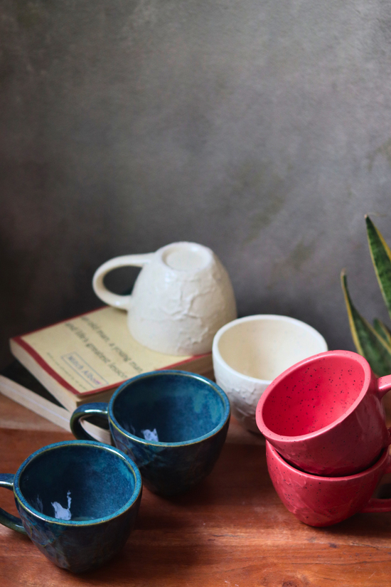 drinkware, set of three coffee mugs 