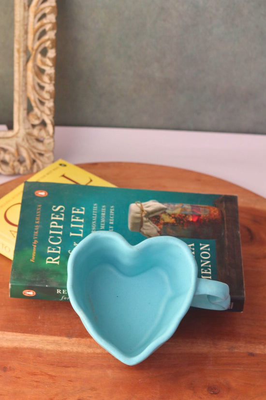 blue heart mug for your favourite beverage