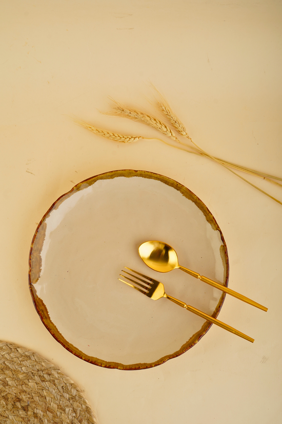 Handmade ceramic ivory stoneware 