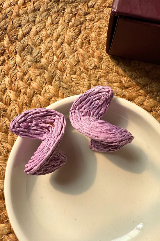 Handmade Twisted Fun - Purple Earrings with premium quality material