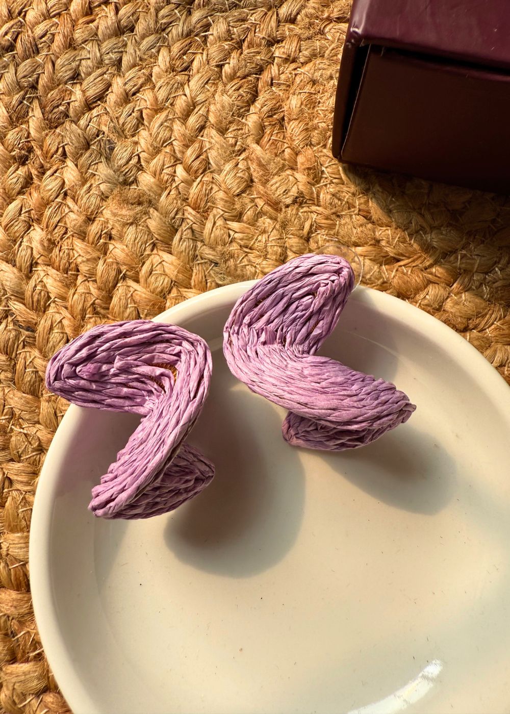 Handmade Twisted Fun - Purple Earrings with premium quality material