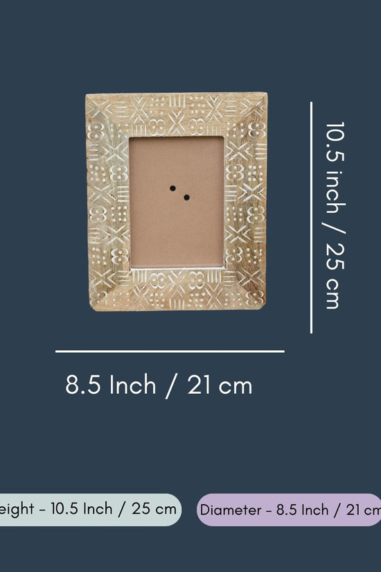 Aesthetic Carved Wooden Frame in a Gift Box