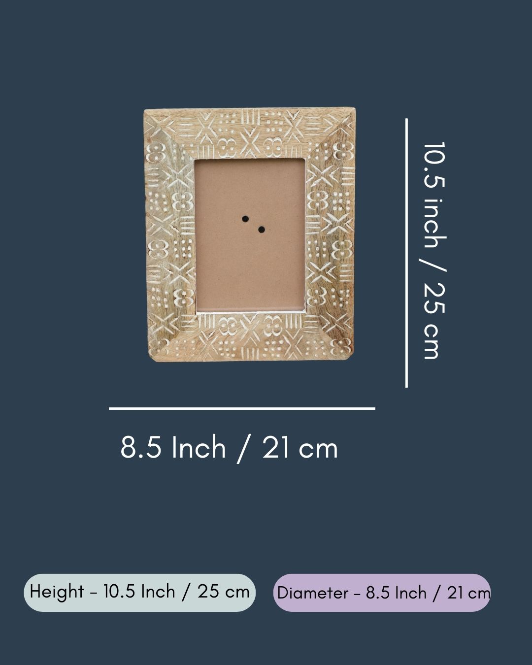 Aesthetic Carved Wooden Frame in a Gift Box
