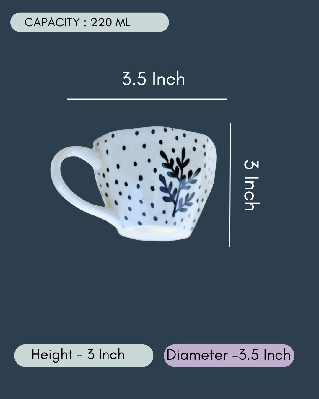 Black Fall Leaf Mug