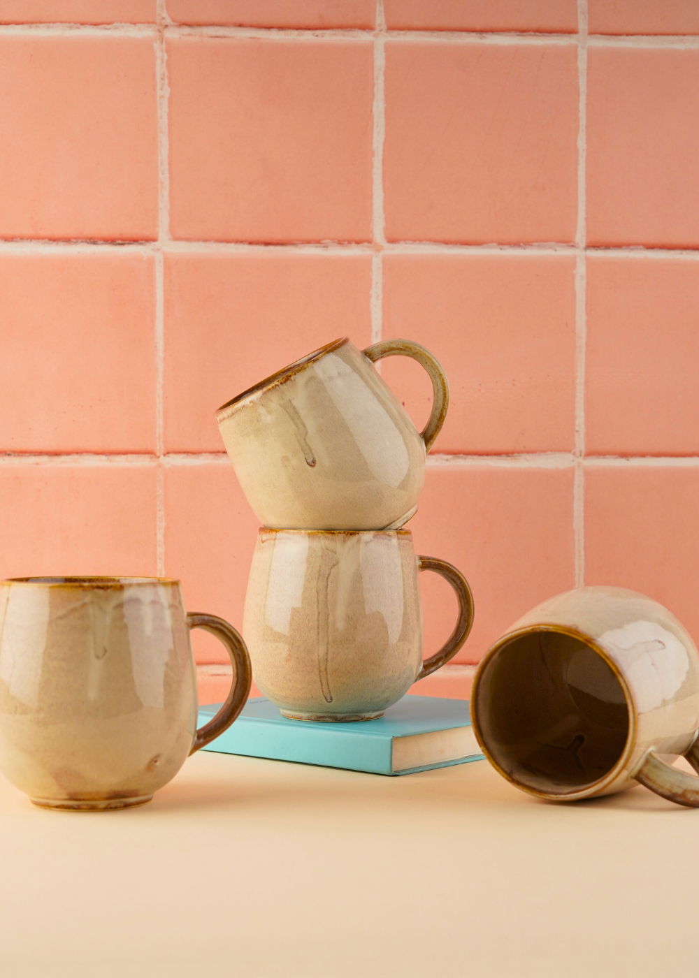 ceramic cozy beige coffee mug with premium quality material