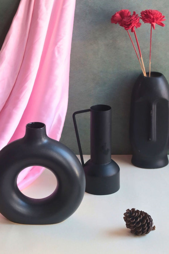 Set of 3 - Nightfall Elegance Vases