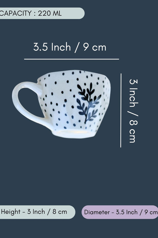 Black Fall Leaf Mug