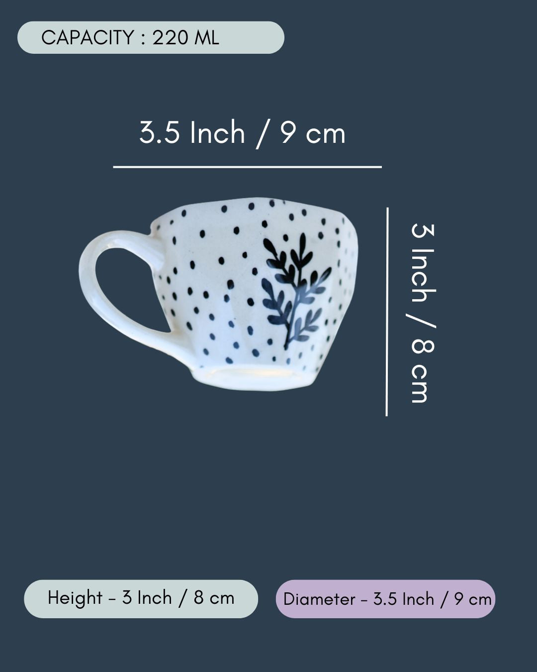 Black Fall Leaf Mug