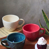 handmade textured mugs set of three