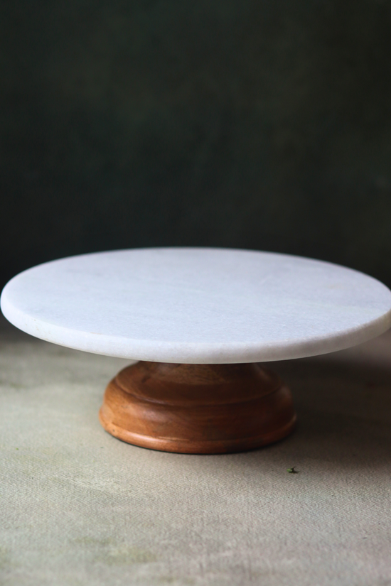 White Marble Cake Stand