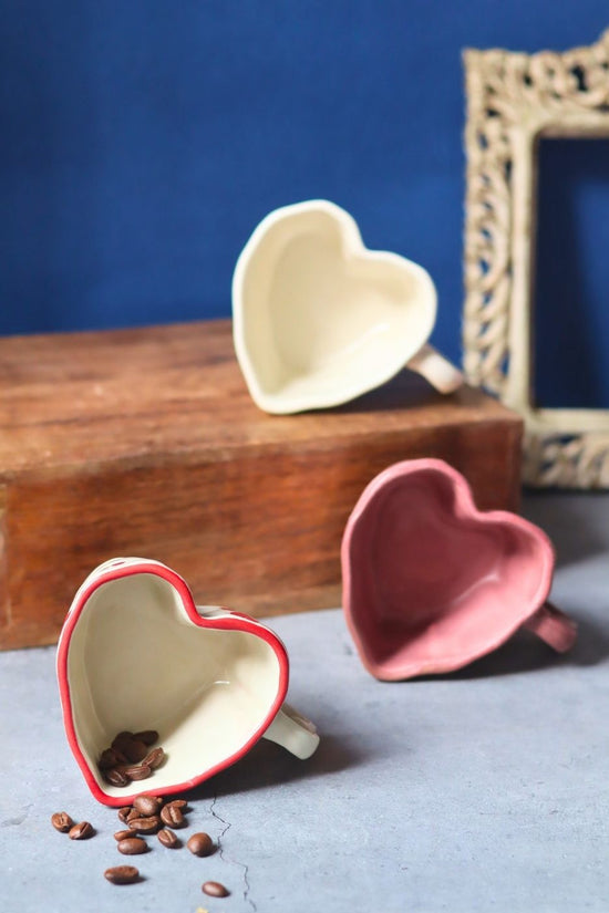 Handmade Set of 3 - Heartfelt Mugs