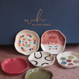 Set of 6 Elegant Dessert Plates (for the price of 5) Diwali Gift Box made by ceramic