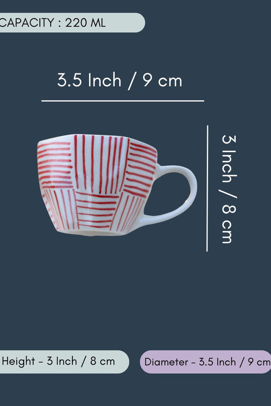 Red All Lines Mug