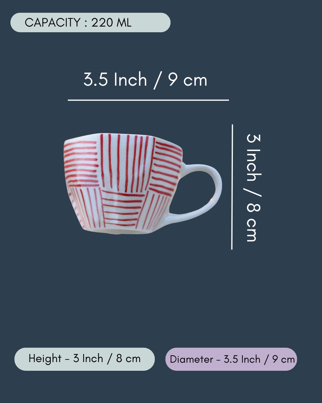 Red All Lines Mug