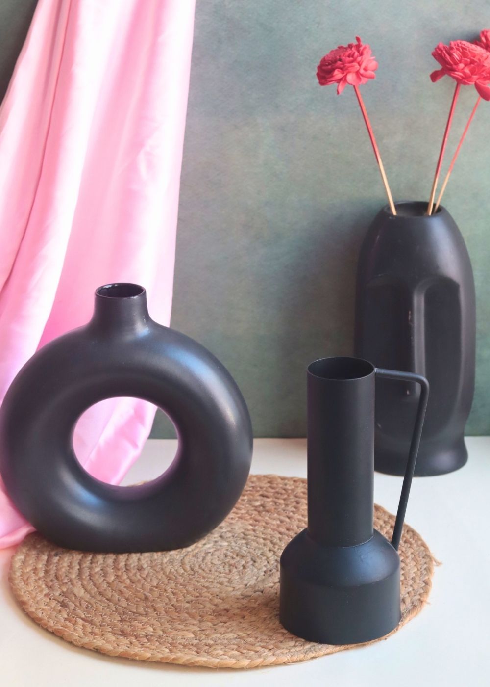 Set of 3 - Nightfall Elegance Vases