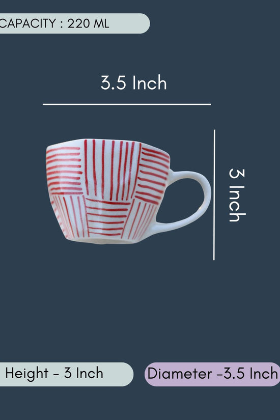 Red All Lines Mug