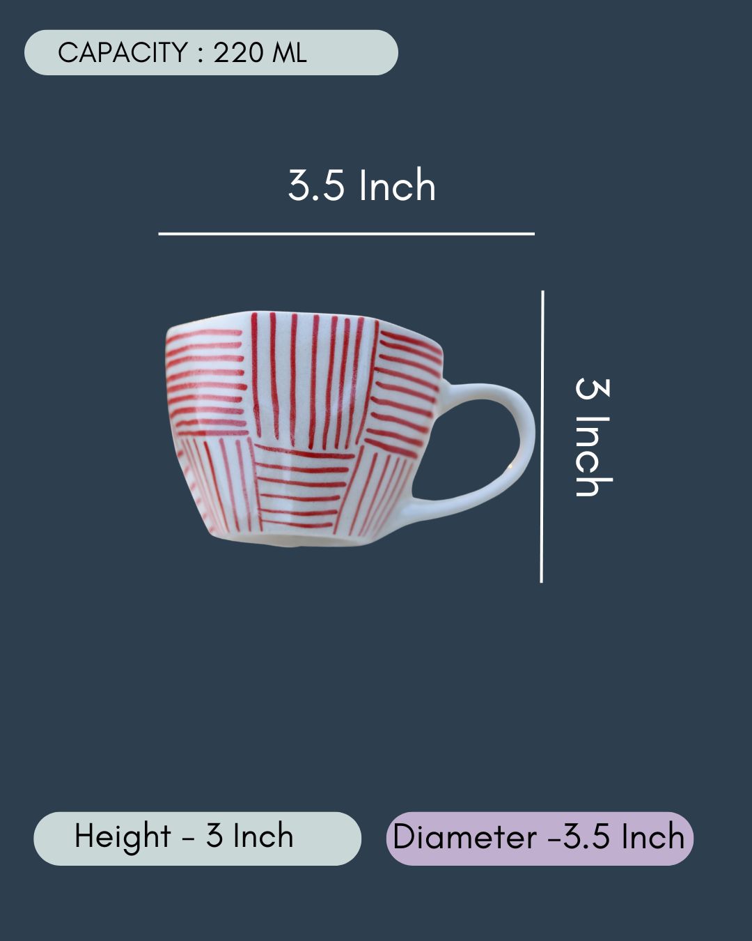 Red All Lines Mug