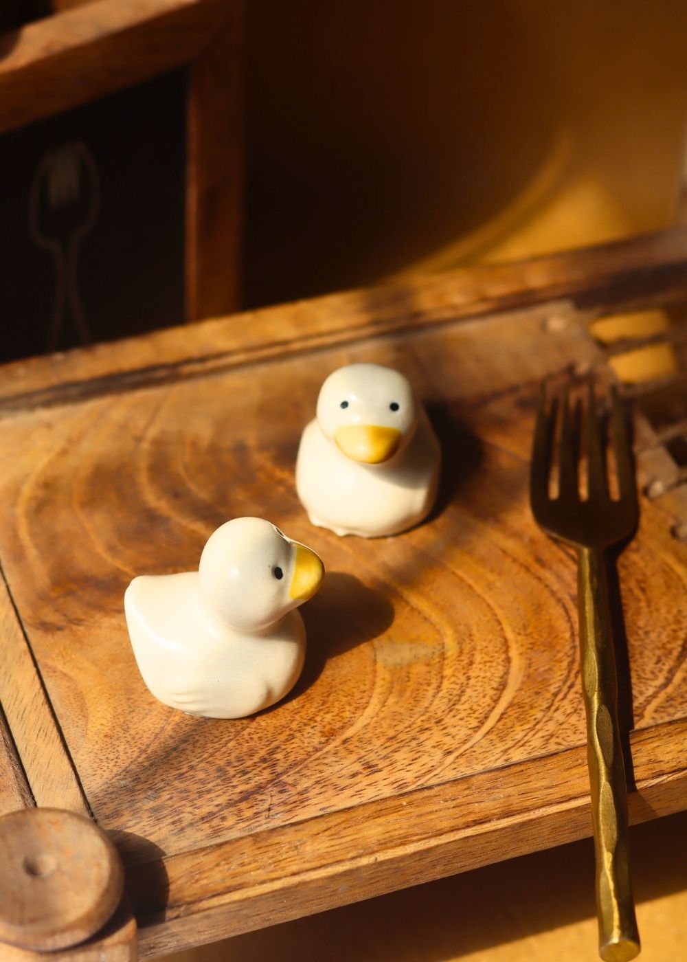 Duck Spoon Rest - set of 2 made by ceramic