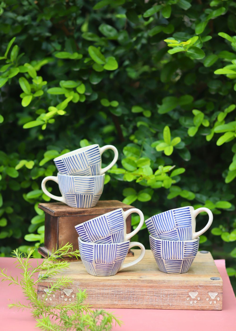 Set of 6 - Blue All Lines Mug with premium quality material