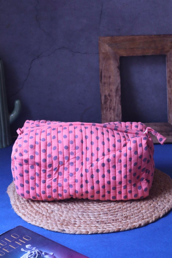 Polka Essential Toiletry Bag - Large made by cotton
