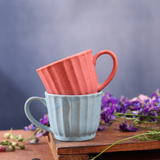 handmade Auro chai cups - sky blue & pink 