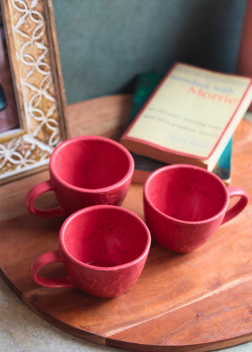 drinkware, red mugs, ceramic 