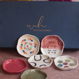 Set of 6 Elegant Dessert Plates (for the price of 5) Diwali Gift Box premium quality gift hamper