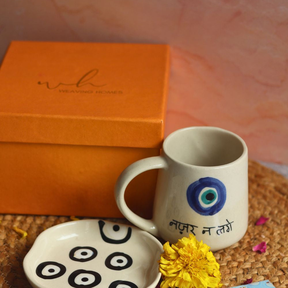 evil eye rakhi gift box made by ceramic