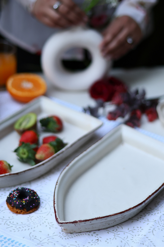 ceramic boat shaped platter