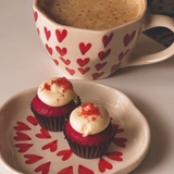 Heart Mug & All Heart Dessert Plate made by ceramic