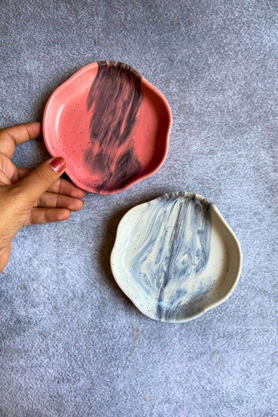 Handmade dessert plates set of two combo]