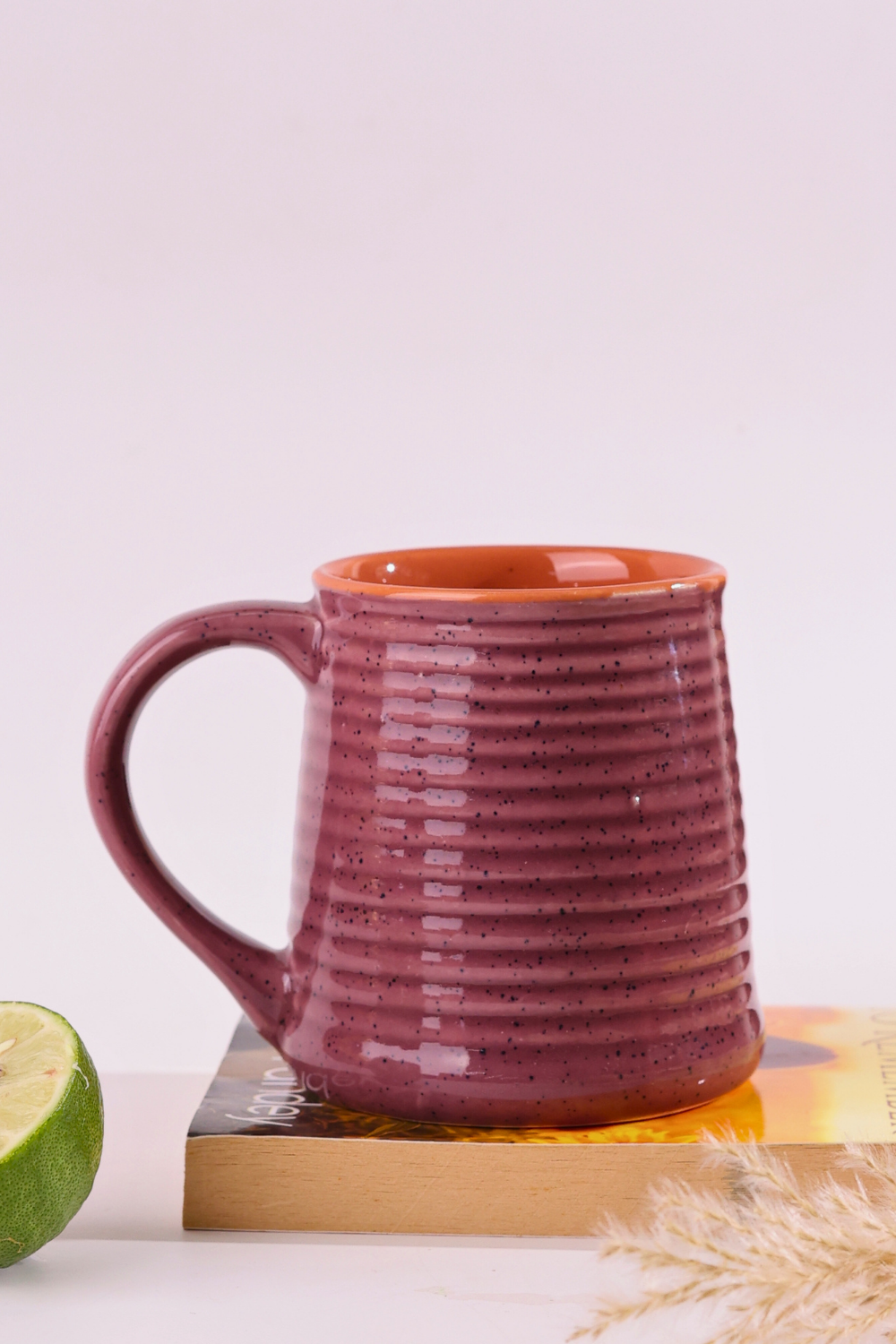lavender coffee mug