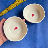set of two all heart bowl combo