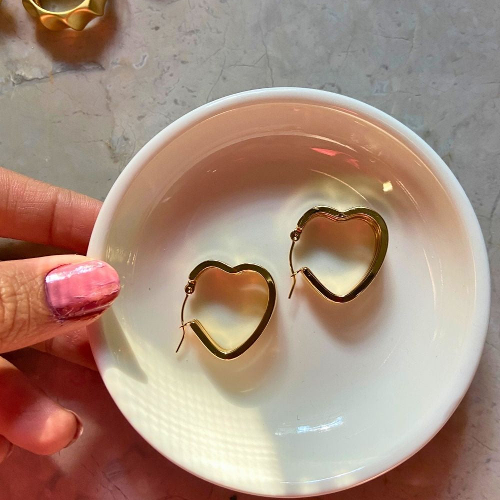 Anti tarnish SweetHeart Earrings