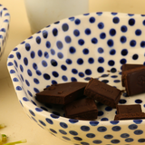 Handmade bowl with chocolates
