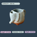 handmade ele mug with measurement