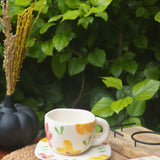 handmade  Floral Bloom Cup & Saucer