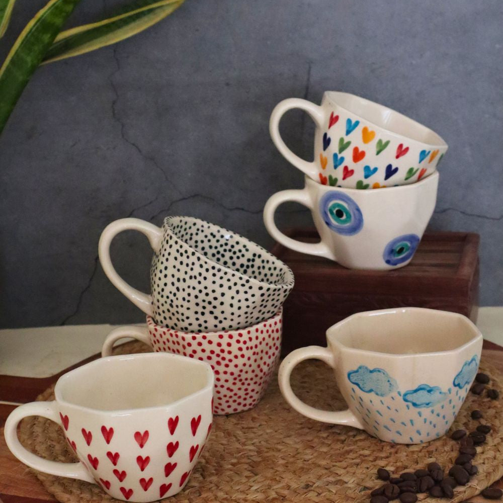 handmade mugs set of 6
