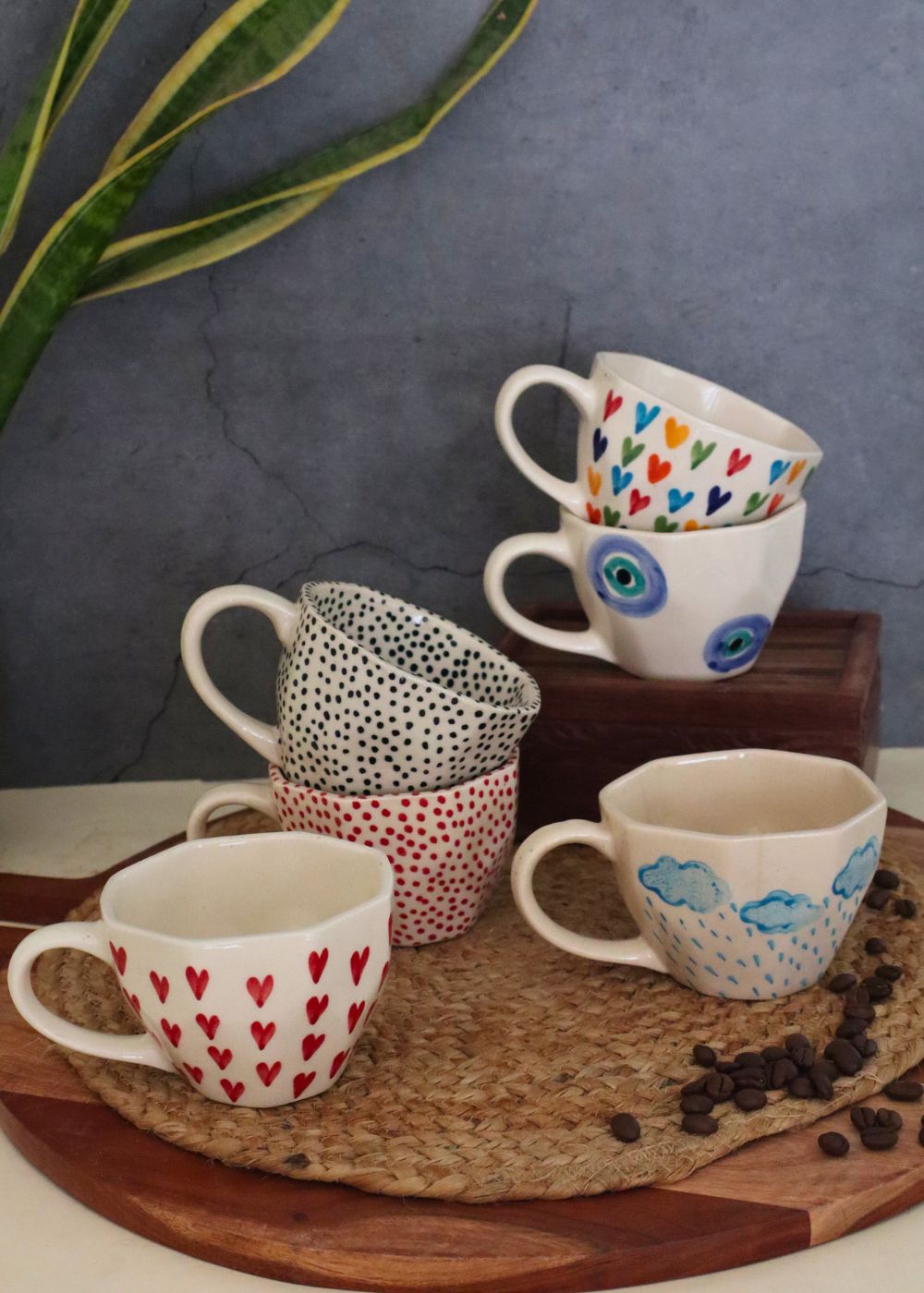 handmade mugs set of 6