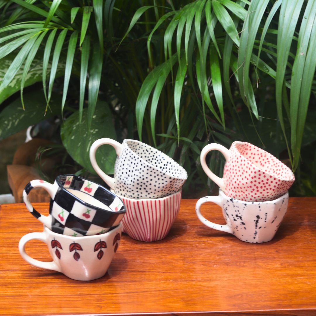 Handmade Set of 6 Handmade Mugs (for the price of 5)