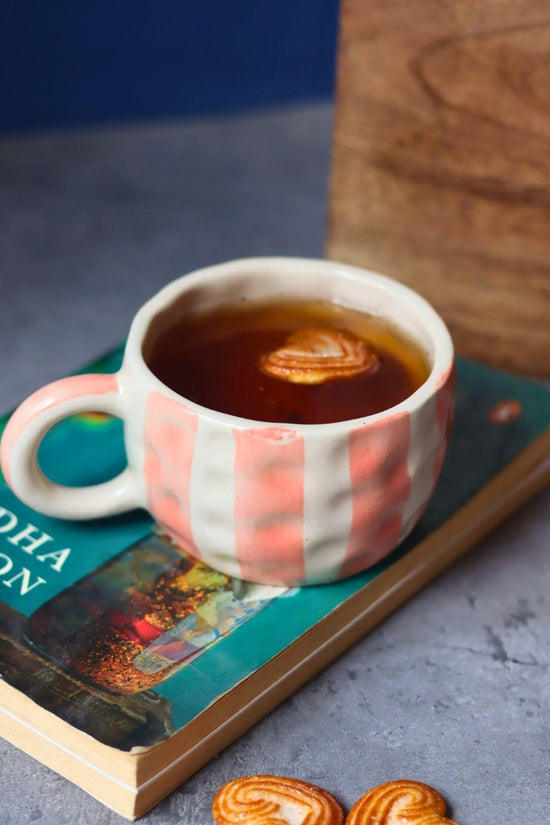 Striped Heart Mug with premium quality material