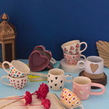 Set of 10 Sweet Heart Mugs Combo (for the price of 7) premium quality mugs
