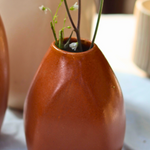 ceramic little rust vase 