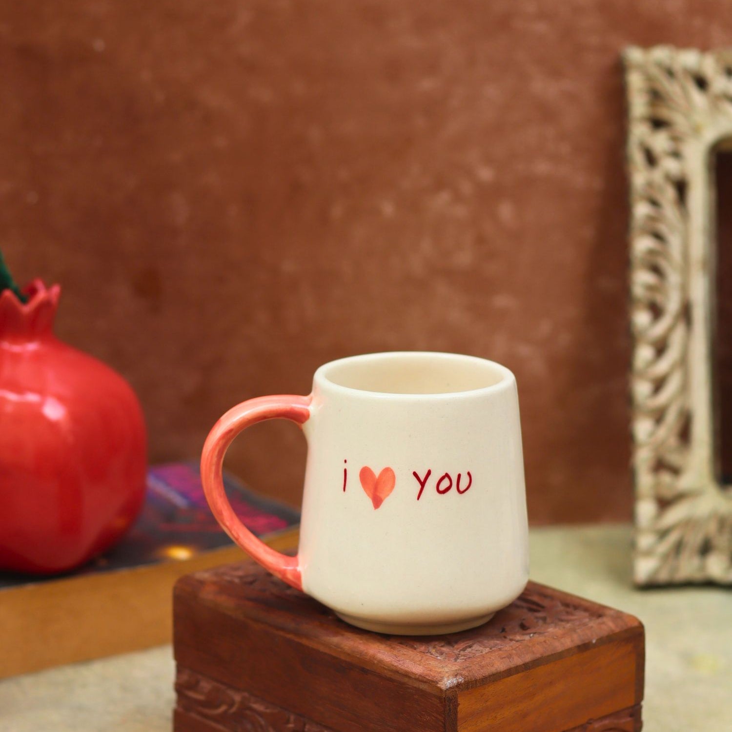 handmade I Heart you Mug
