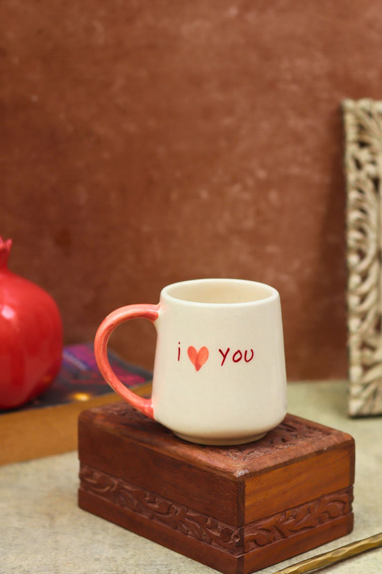handmade I Heart you Mug