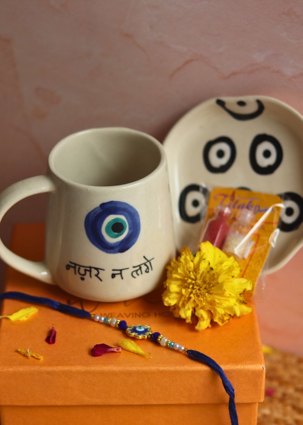 evil eye rakhi gift box handmade in india 