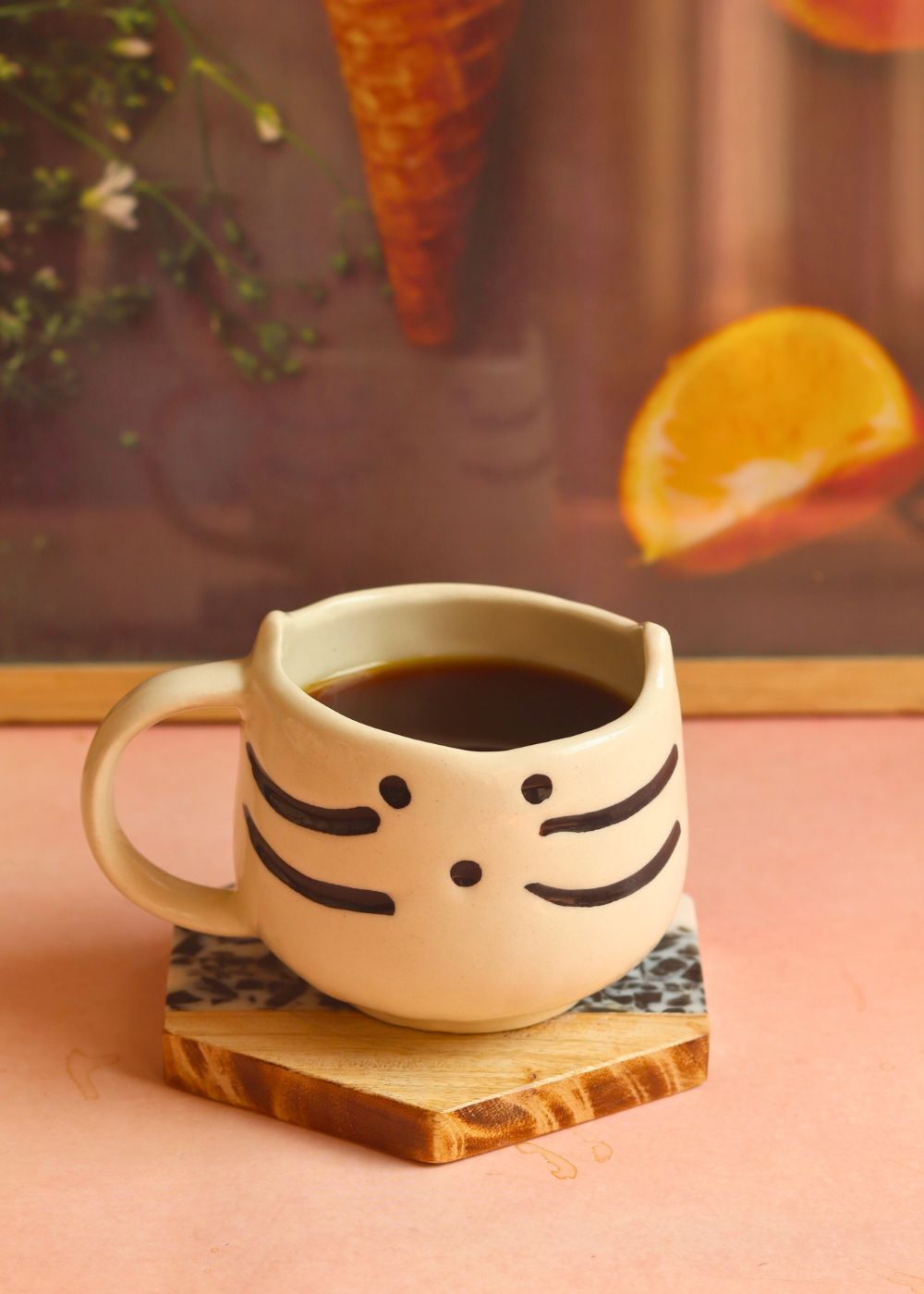 handmade kitty mug